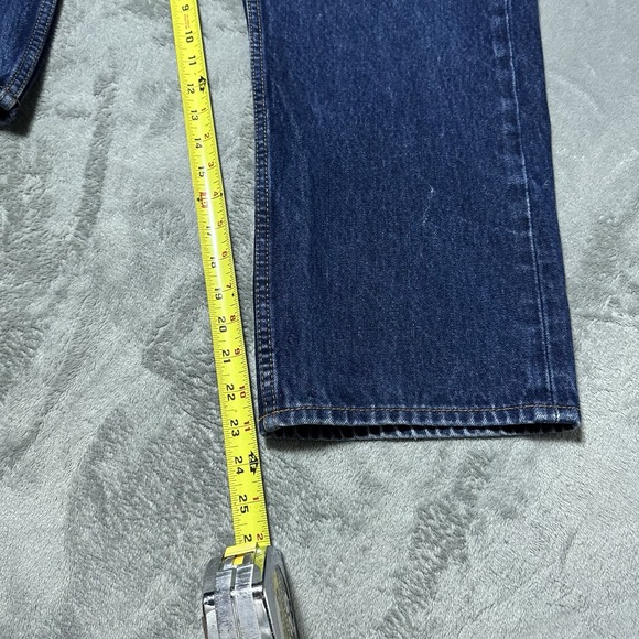 Levis 505 Jeans Mens 36x30 (36x23.5) Blue Straight Leg Denim Classic Medium Wash - Picture 11 of 12
